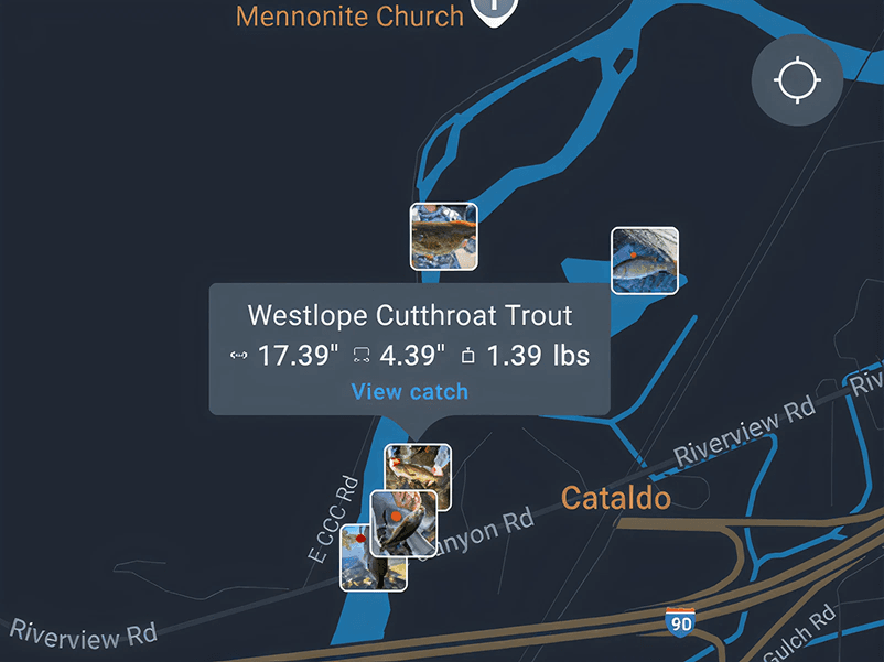 Private map + journal for all your catches